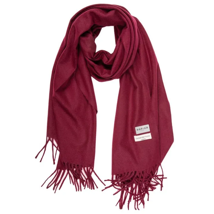 RODIER Echarpe ultra douce 70x190 à franges Femme BORDEAUX Best