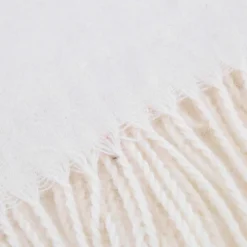 RODIER Echarpe ultra douce 70x190 à franges Femme BLANC ECRU Clearance