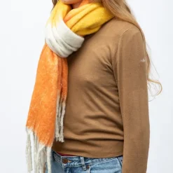 MANOUKIAN Echarpe vert 50 x 190cm man wh 252638 Femme ORANGE Sale