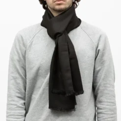 MANOUKIAN Echarpe 30x180 cm Homme NOIR