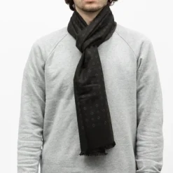 MANOUKIAN Echarpe 30x180 cm Homme NOIR Clearance