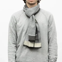 MANOUKIAN Echarpe 30x180 cm Homme GRIS Hot