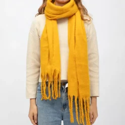 GERARD PASQUIER Echarppe en laine 40x185cm Femme JAUNE Discount