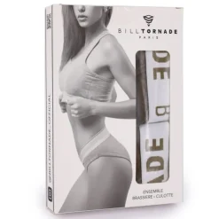 BILL TORNADE Ensemble brassiere-culotte sporty 17010 Femme KAKI Discount