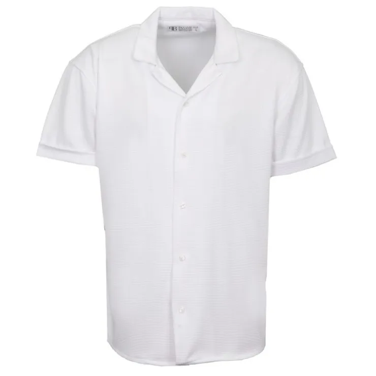 PANAME BROTHERS Ensemble chemisette short gaufré cordon dove Homme BLANC New