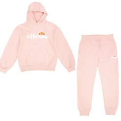 ELLESSE Ensemble de jogging regular avec sweat à capuche coton Enfant, Bébé ROSE Hot