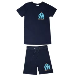 OM Ensemble enfant tee shirt/short Enfant BLEU FONCE New