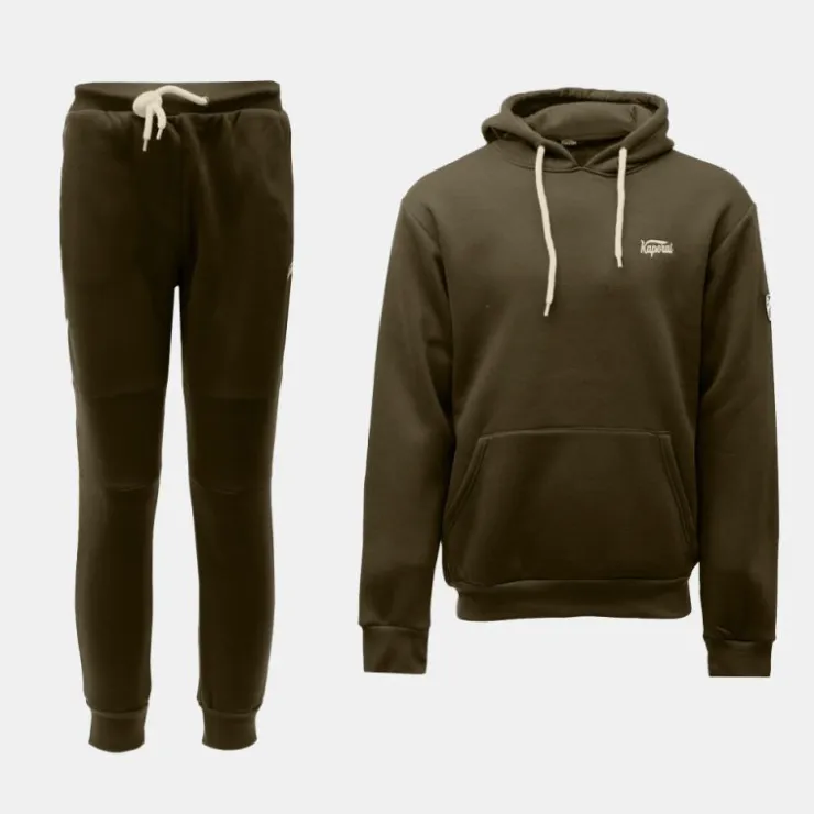 KAPORAL Ensemble jogging sweat à capuche michel regular Homme KAKI Outlet
