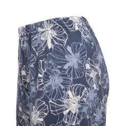 RODIER Ensemble pyjama avec liseré coloré bas fleuri Loma femme Femme BLEU FONCE