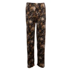 RODIER Ensemble pyjama avec liseré coloré bas fleuri Loma femme Femme NOIR Hot