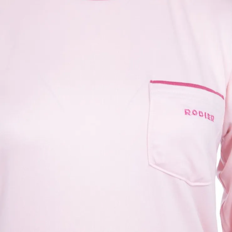 RODIER Ensemble pyjama avec liseré coloré bas fleuri Loma femme Femme ROSE CLAIR Best