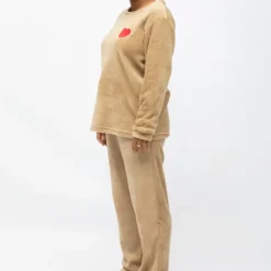 LES PETITES...PARIS Ensemble pyjama cocooning valerina Femme BEIGE Clearance