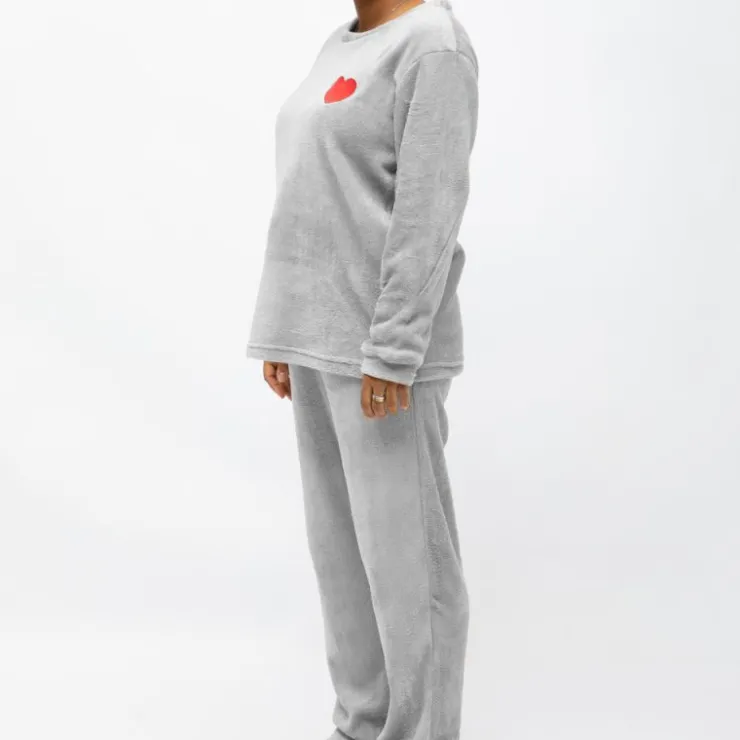 LES PETITES...PARIS Ensemble pyjama cocooning valerina Femme GRIS CLAIR Hot