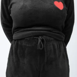 LES PETITES...PARIS Ensemble pyjama cocooning valerina Femme NOIR Outlet