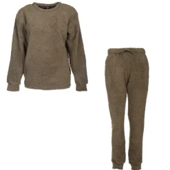 LES PETITES...PARIS Ensemble pyjama polaire cornaline Femme KAKI Best