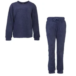 LES PETITES...PARIS Ensemble pyjama polaire cornaline Femme BLEU FONCE Clearance