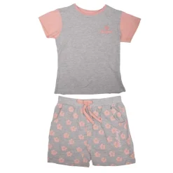 CHEVIGNON Ensemble tee shirt et short à fleurs Enfant GRIS CLAIR