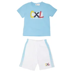 CXL BY CHRISTIAN LACROIX Ensemble tshirt imprimé short uni liseré garçon Enfant, Bébé BLEU Sale