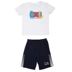 CXL BY CHRISTIAN LACROIX Ensemble tshirt imprimé short uni liseré garçon Enfant, Bébé BLANC Best