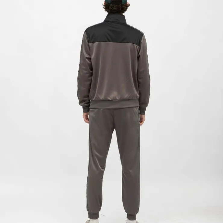 ELLESSE Ensemble veste de sport foncé avec bandes noires Homme GRIS New