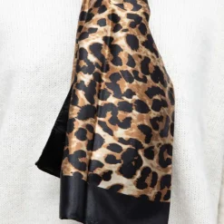 MANOUKIAN Foulard effet soie 90x180cm Femme MARRON Best