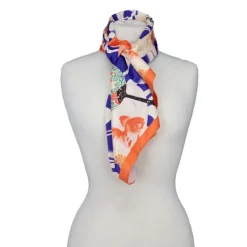 DEELUXE 74 Foulard graphique aika blue imprimé poisson Femme MULTICOLORE Hot