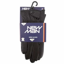 NEW MAN Gant cuir nmhs4001.f68 Homme NOIR Hot