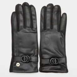GERARD PASQUIER Gants bi matière avec fausse fourrure Femme NOIR Online