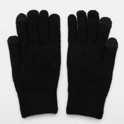MANOUKIAN Gants en maille mélangée Homme NOIR Best