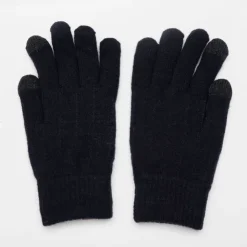 MANOUKIAN Gants en maille mélangée Homme BLEU FONCE New