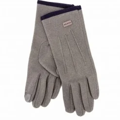 RODIER Gants liseret poignet gulcana Femme GRIS New