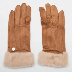 GERARD PASQUIER Gants sudédine avec fausse fourrure Femme MARRON Clearance