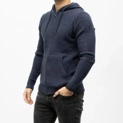 BILL TORNADE Gilet a capuche quebec 27361 Homme BLEU FONCE Discount