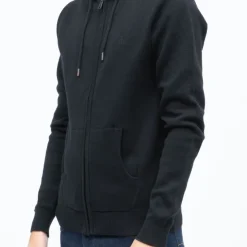 BILL TORNADE Gilet capuche milano zippé coton Homme NOIR Sale