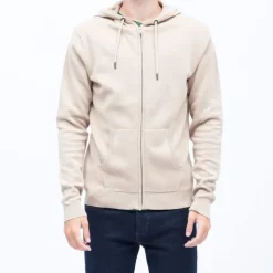 BILL TORNADE Gilet capuche milano zippé coton Homme BEIGE Online