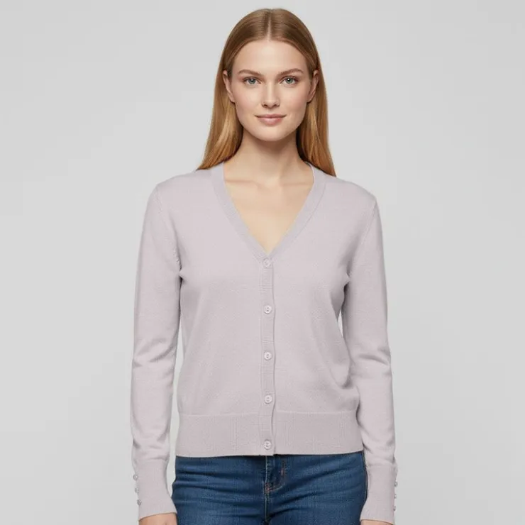 ONLY Gilet col V Minna avec boutons Femme BEIGE Discount