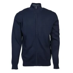 BILL TORNADE Gilet coton col cheminé avec zip Homme BLEU FONCE Online