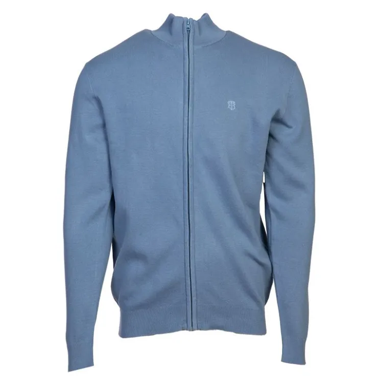 BILL TORNADE Gilet coton col cheminé avec zip Homme BLEU Best