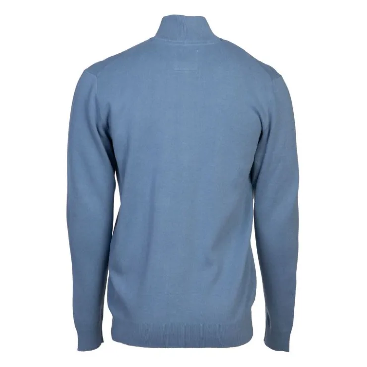 BILL TORNADE Gilet coton col cheminé avec zip Homme BLEU Best