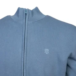 BILL TORNADE Gilet coton col cheminé avec zip Homme BLEU Best