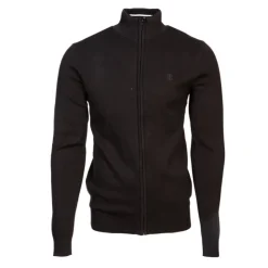 BILL TORNADE Gilet coton col cheminé avec zip Homme NOIR Clearance