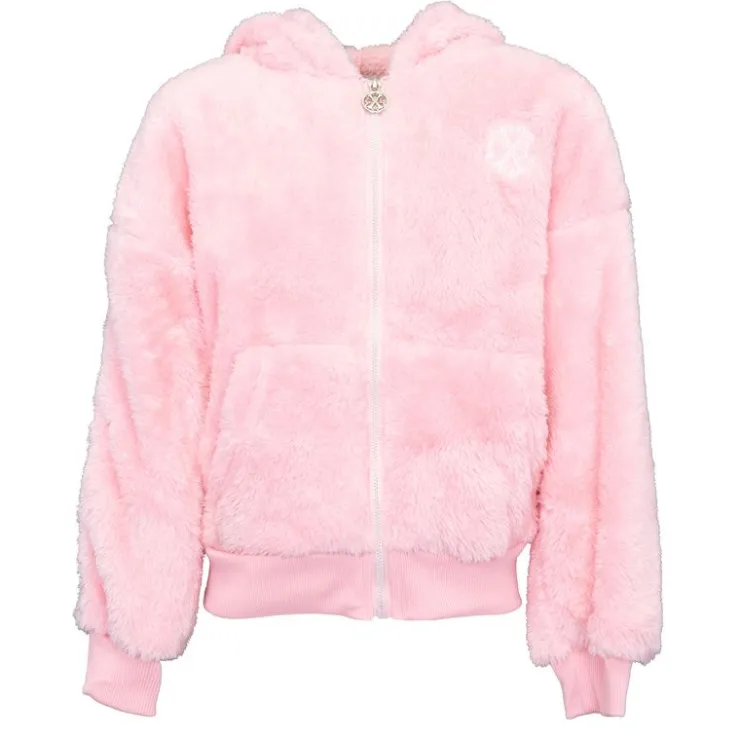 CXL BY CHRISTIAN LACROIX Gilet fausse fourrure zippé à capuche Fille ROSE CLAIR Hot