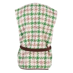 LA PETITE ETOILE Gilet gifur pied de poule Femme BLANC ECRU