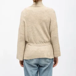 LA PETITE ETOILE Gilet maille kimono many Femme BEIGE