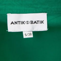 ANTIK BATIK Gilet sans manches coton karo couleur unie Femme VERT Hot