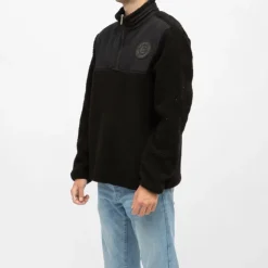 CERRUTI Gilet sherpa frontignan semi zippé Homme NOIR Outlet