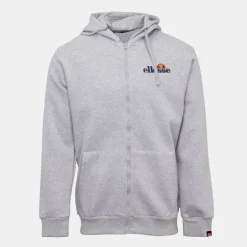 ELLESSE Gilet sweat coton zippé avec capuche Homme GRIS CLAIR