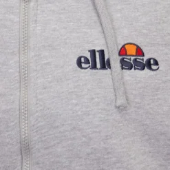 ELLESSE Gilet sweat coton zippé avec capuche Homme GRIS CLAIR