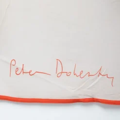 THE KOOPLES Grande écharpe légère douce 1mx2,50m avec bordure orange corail Mixte BEIGE Best