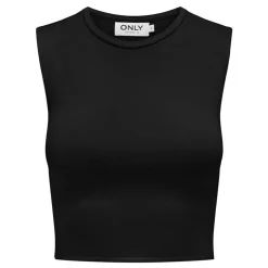 ONLY Haut court sans manches col rond Femme NOIR Discount